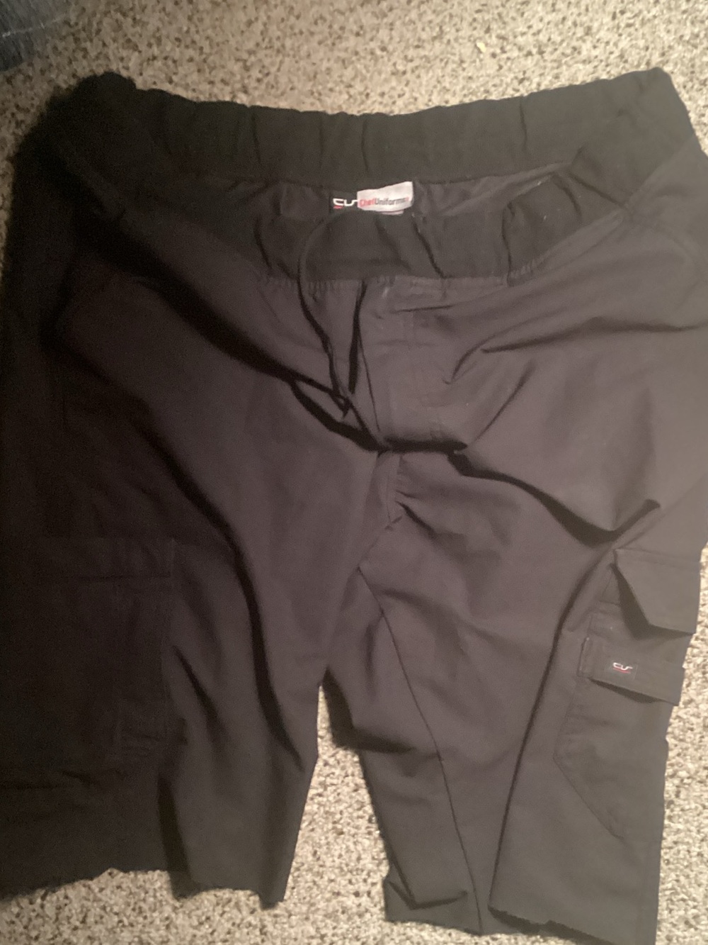 Cherokee Black Cargo Scrub Pants with Utility Pockets